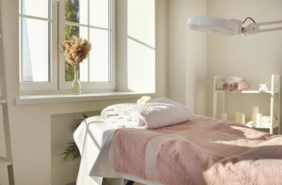 Interior of a modern beauty and aesthetics treatment room